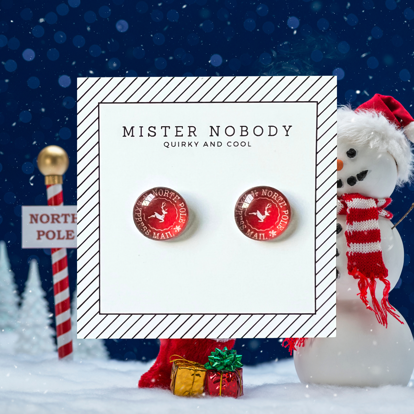 North Pole Express Mail - Stud Earrings