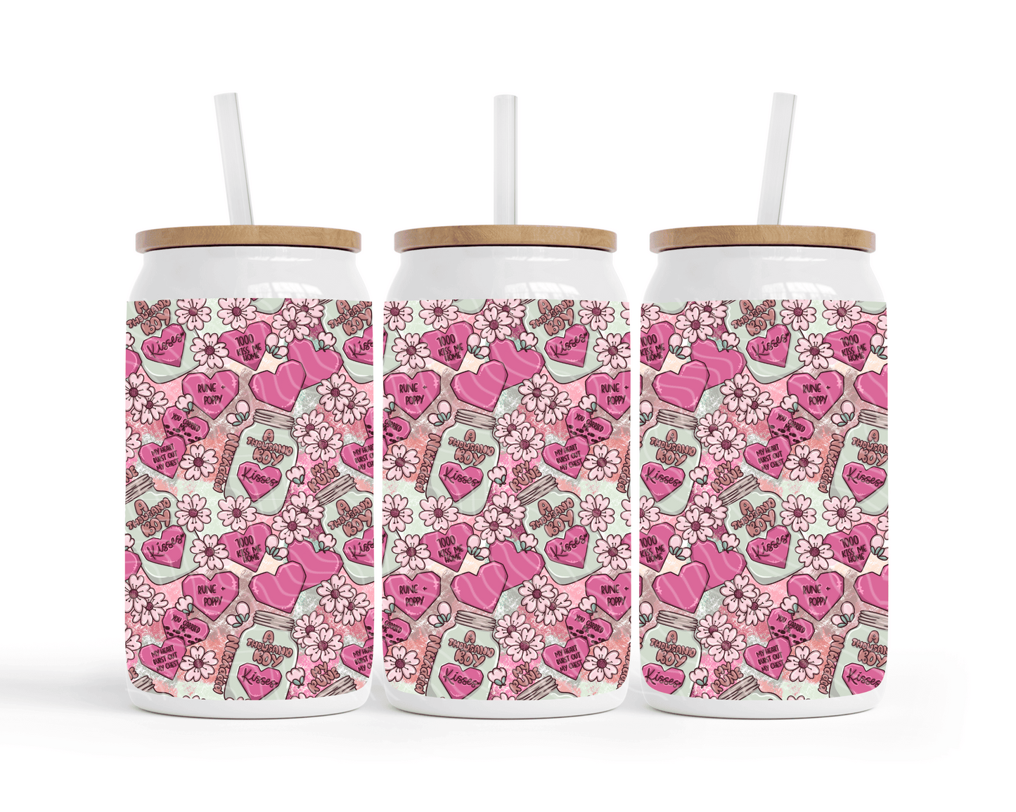 Thousand Boy Kisses - 16oz Stainless Steel Sublimation Can