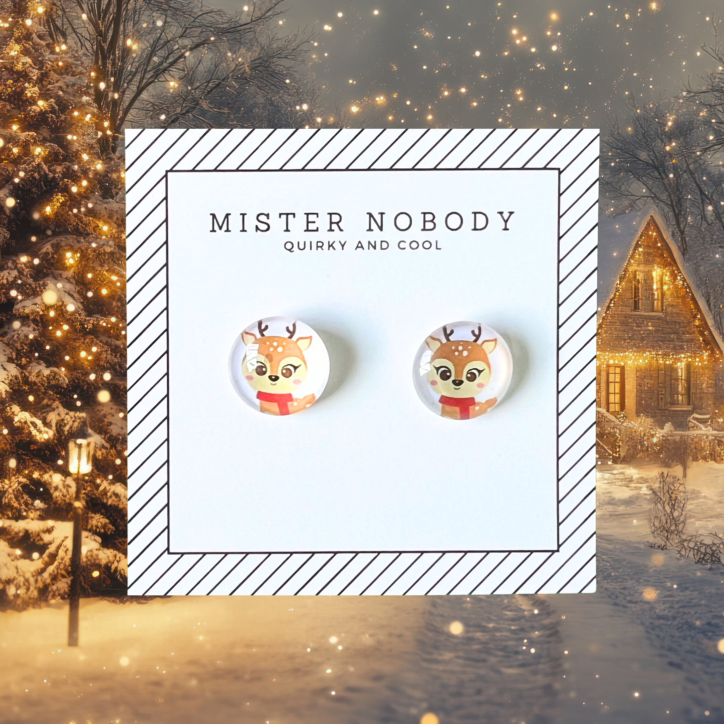 Cute Reindeer - Stud Earrings