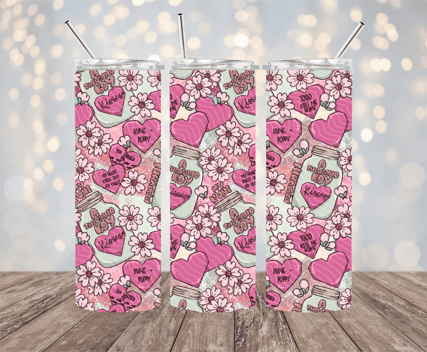 Thousand Boy Kisses - 20oz Sublimation Tumbler