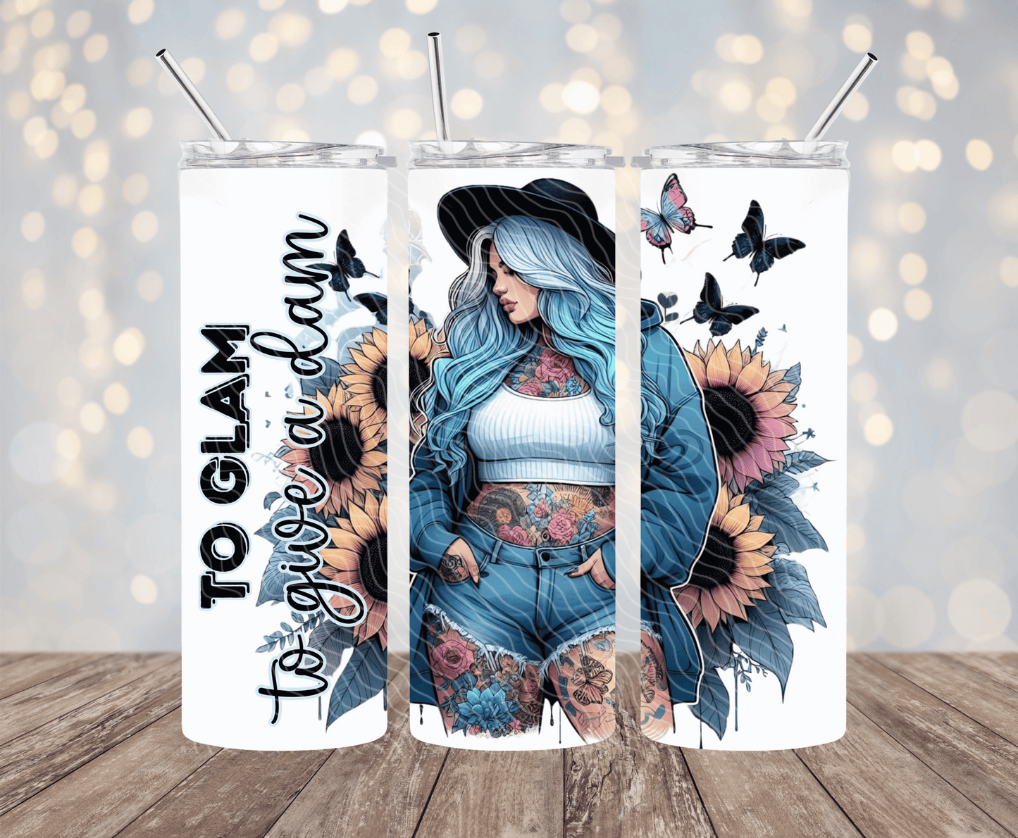 To Glam To Give A Damn - 20oz Sublimation Tumbler