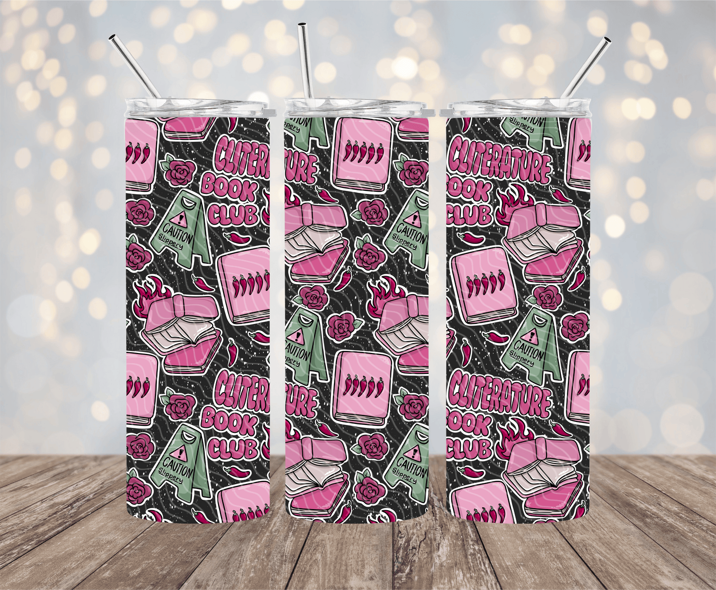 Cliterature Book Club - 20oz Sublimation Tumbler