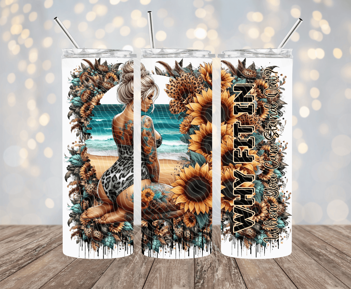 Why Fit In - 20oz Sublimation Tumbler