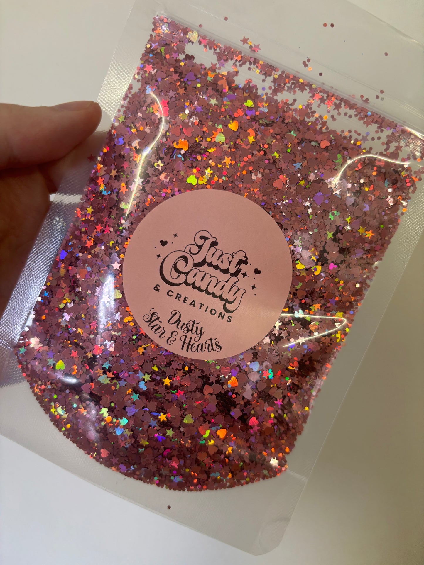 50g Glitter - Dusty Star & Hearts