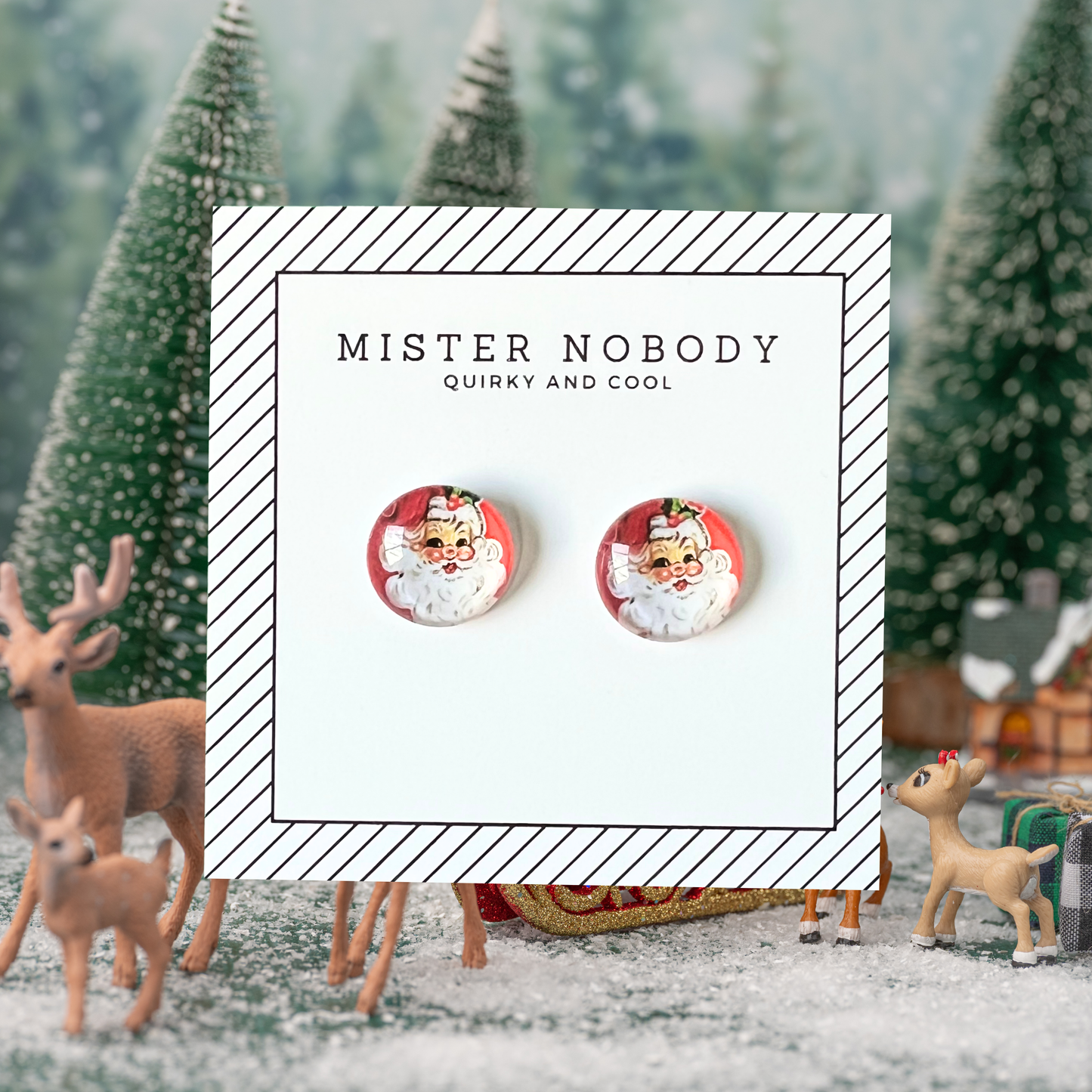 Santa - Stud Earrings