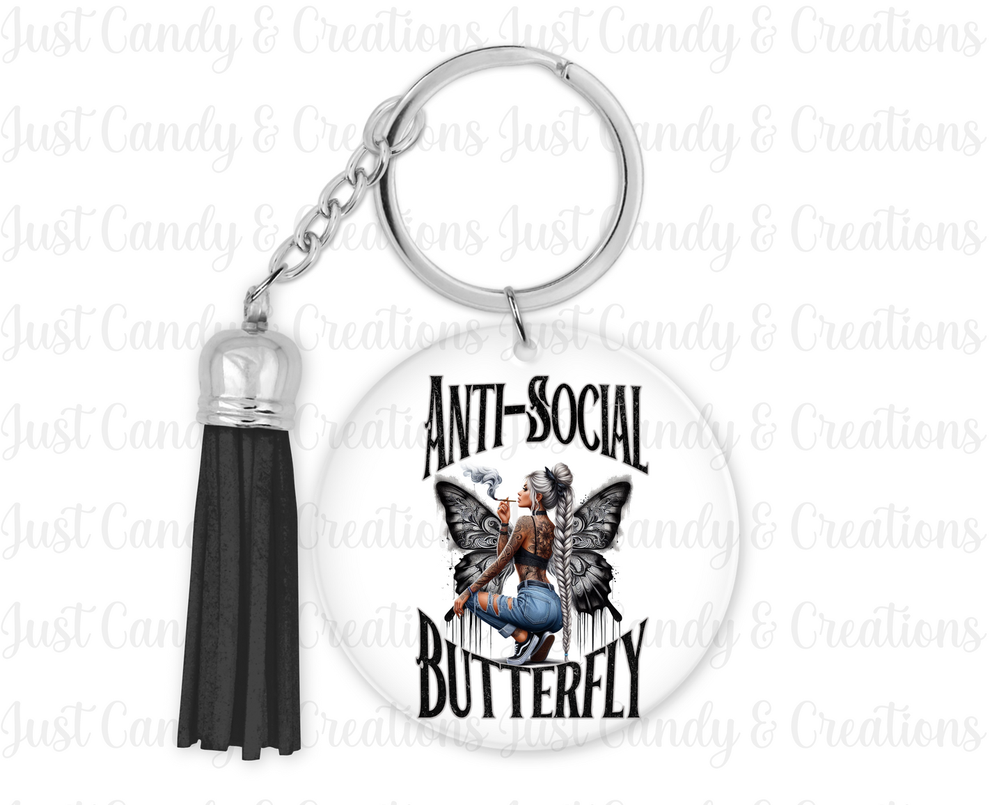 Anti-Social Butterfly - Keychain Decal