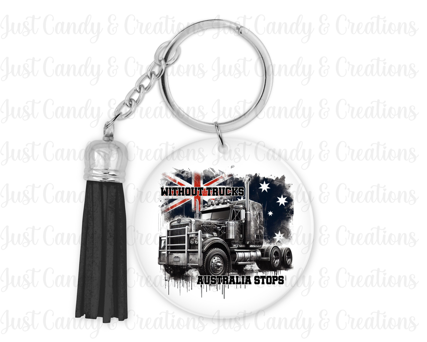 Without Trucks Australia Stops - Keychain Decal
