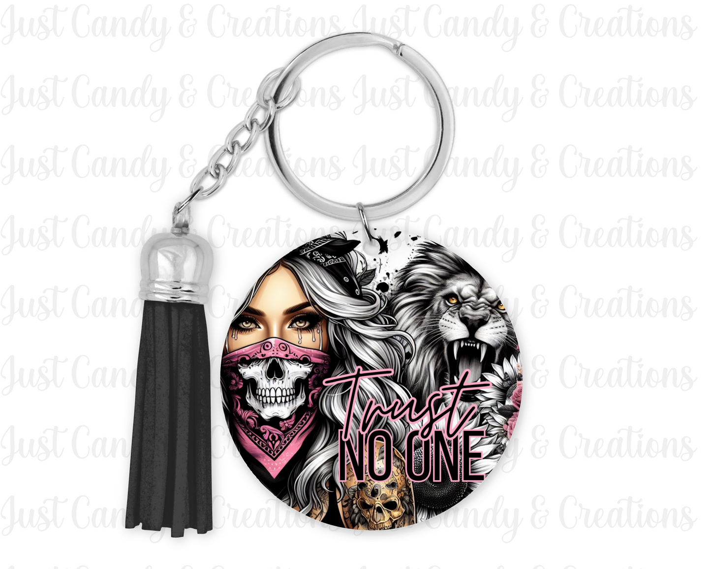 Trust No One Keychain Decal