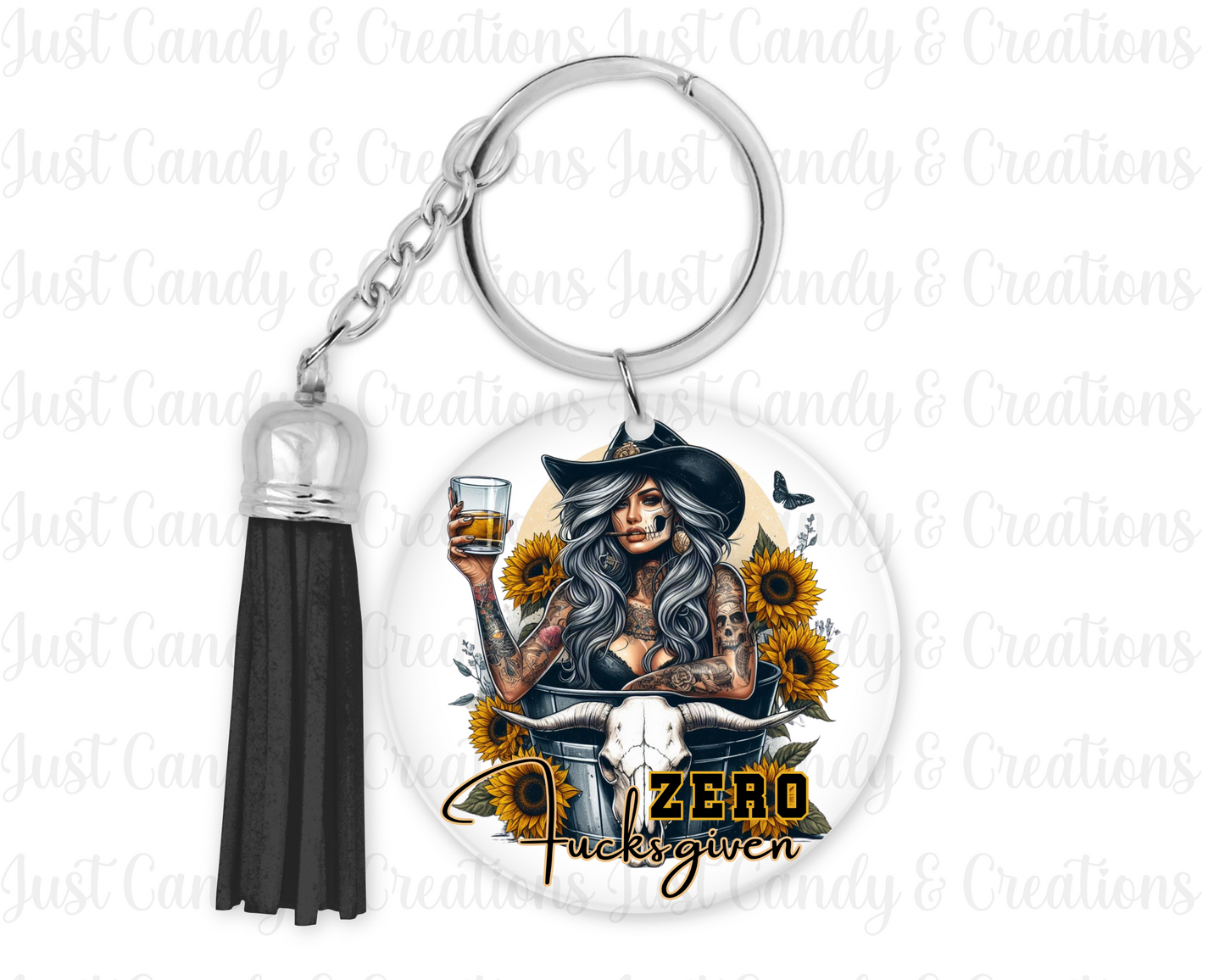 Zero Fucks Given - Keychain Decal