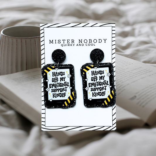 Emotional Support Kindle - Large Dangle Earrings