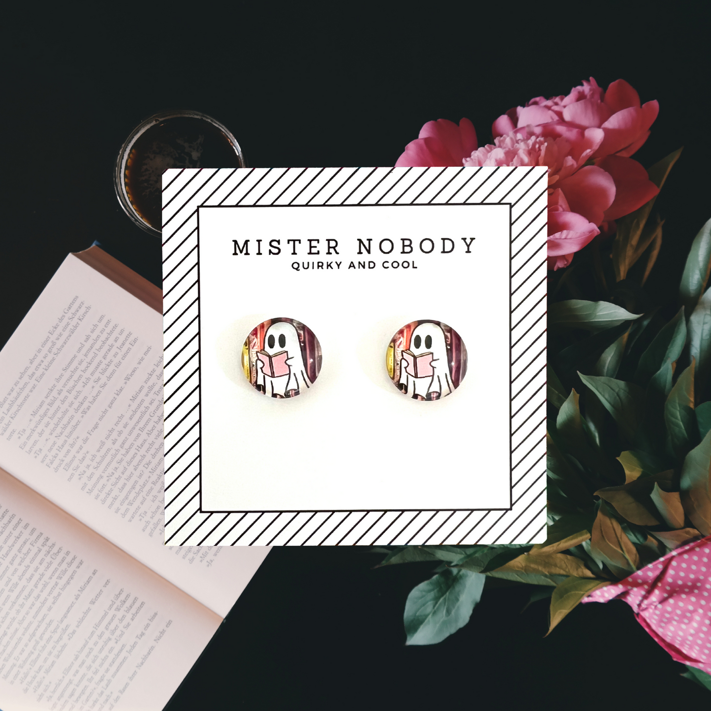 Ghost Reading - Stud Earrings