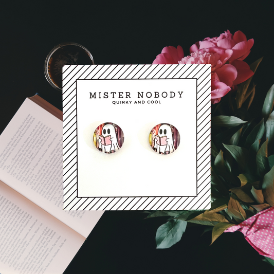 Ghost Reading - Stud Earrings