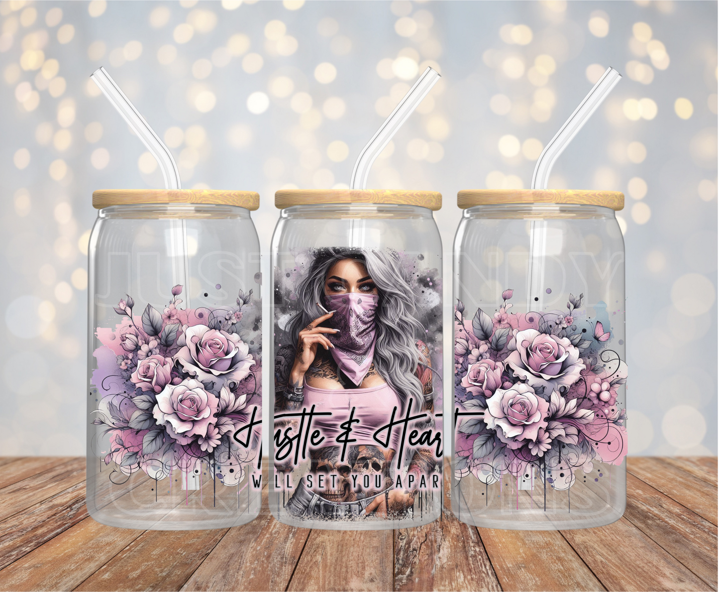 Hustle & Heart Will Set You Apart 16OZ UV DTF Wrap