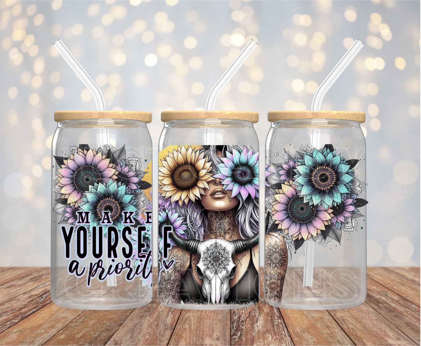 Make Yourself The Priority - 16OZ UV DTF Wrap