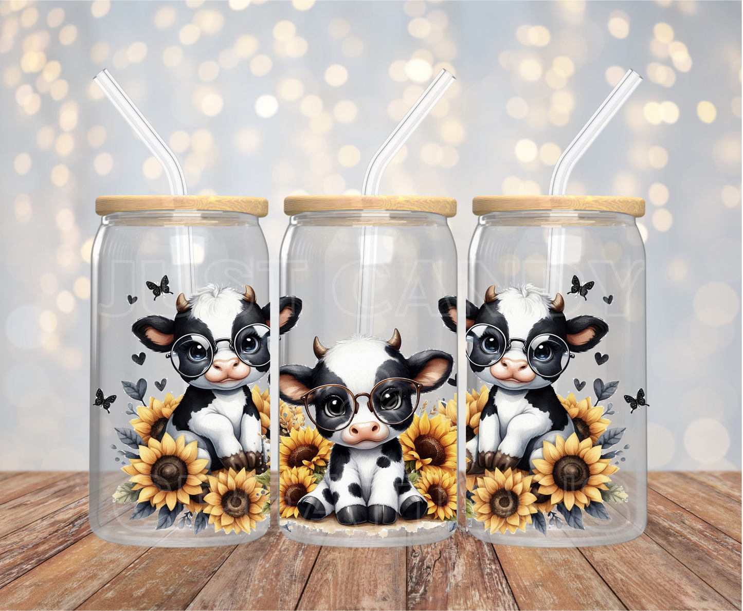 Cows With Glasses - 16OZ UV DTF Wrap