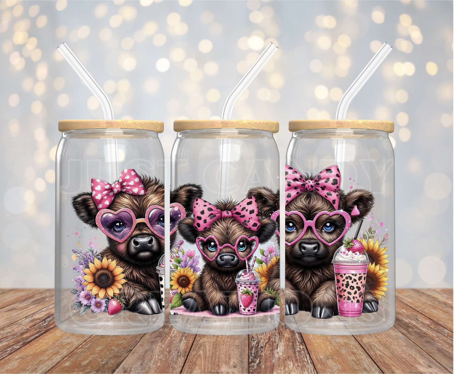 Pink Cow 16OZ UV DTF Wrap