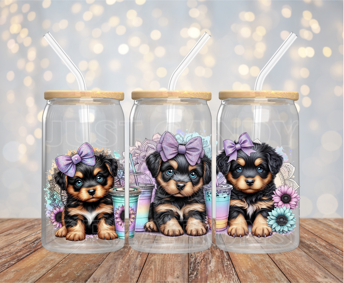 Rottweiler 16OZ UV DTF Wrap