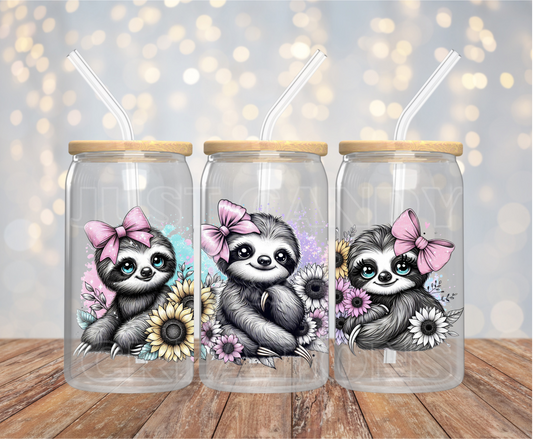 Sloth 16OZ UV DTF Wrap