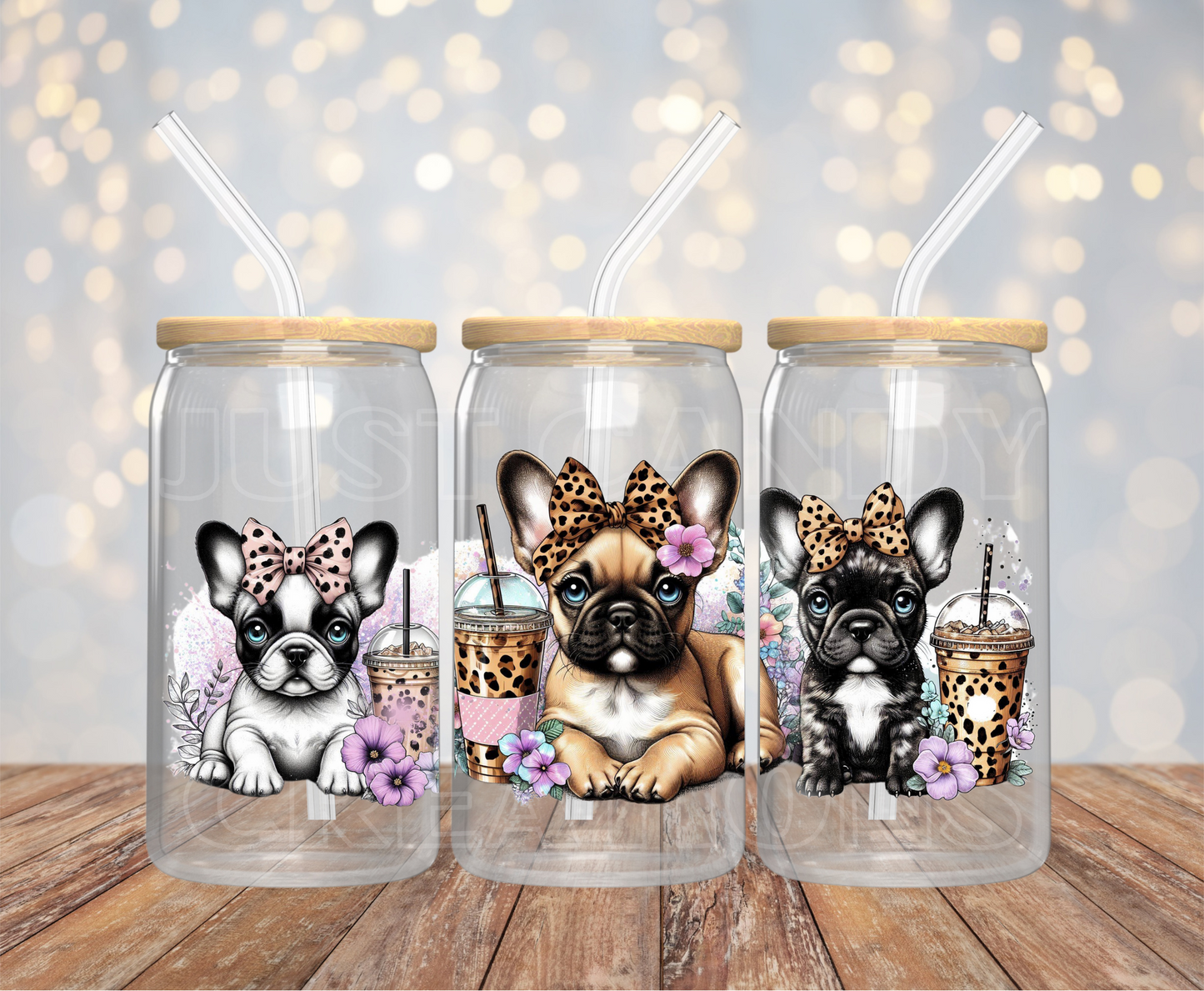 French Bulldogs 16OZ UV DTF Wrap