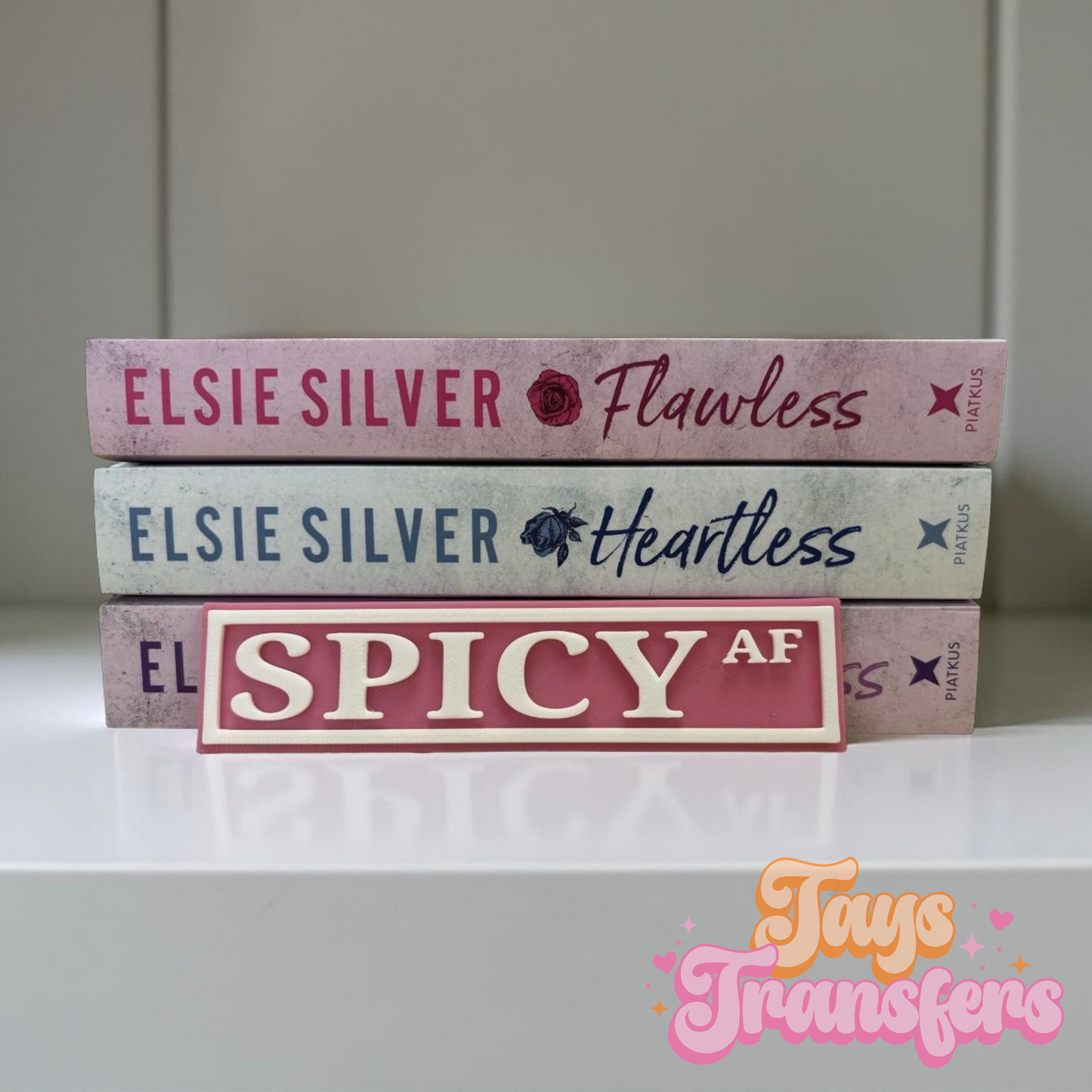 Spicy Dr • Spicy Ave • Spicy St • Spicy AF - Bookshelf Sign