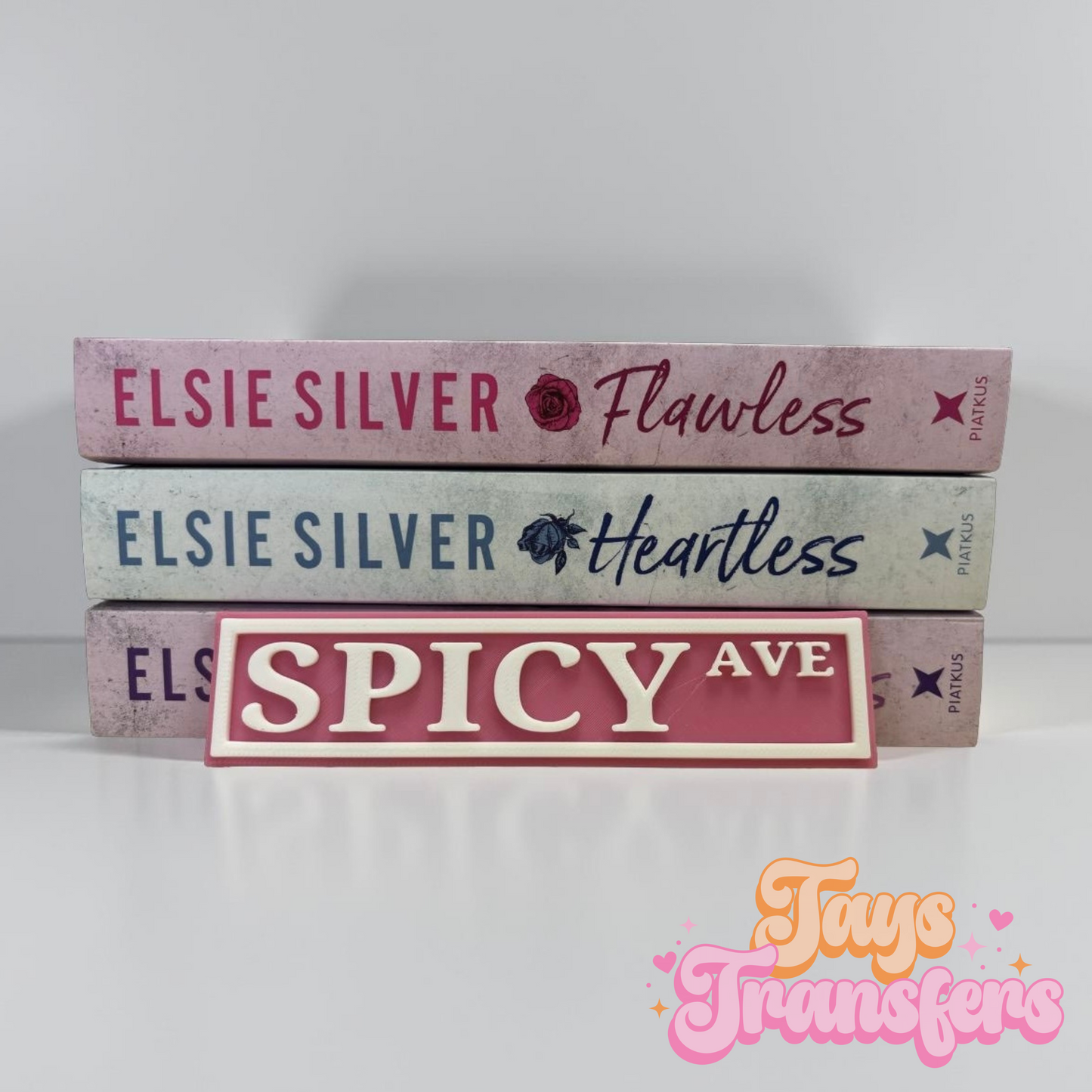 Spicy Dr • Spicy Ave • Spicy St • Spicy AF - Bookshelf Sign