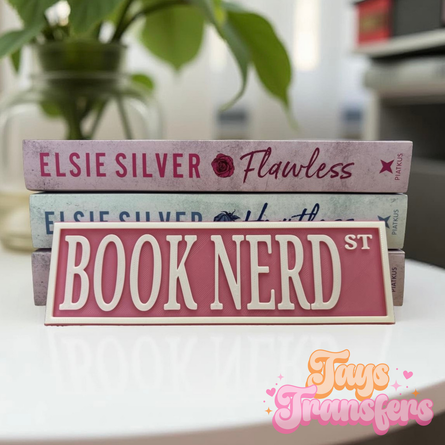 Book Nerd St • Book Nerd Dr • Book Nerd Ln - Bookshelf Sign