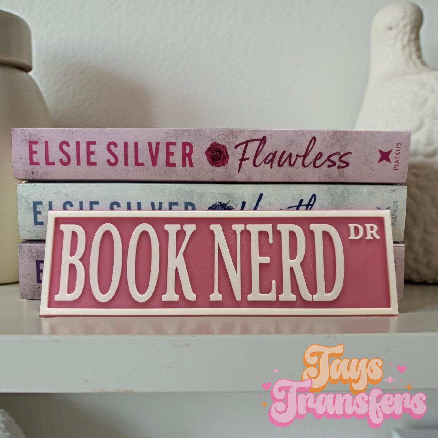Book Nerd St • Book Nerd Dr • Book Nerd Ln - Bookshelf Sign