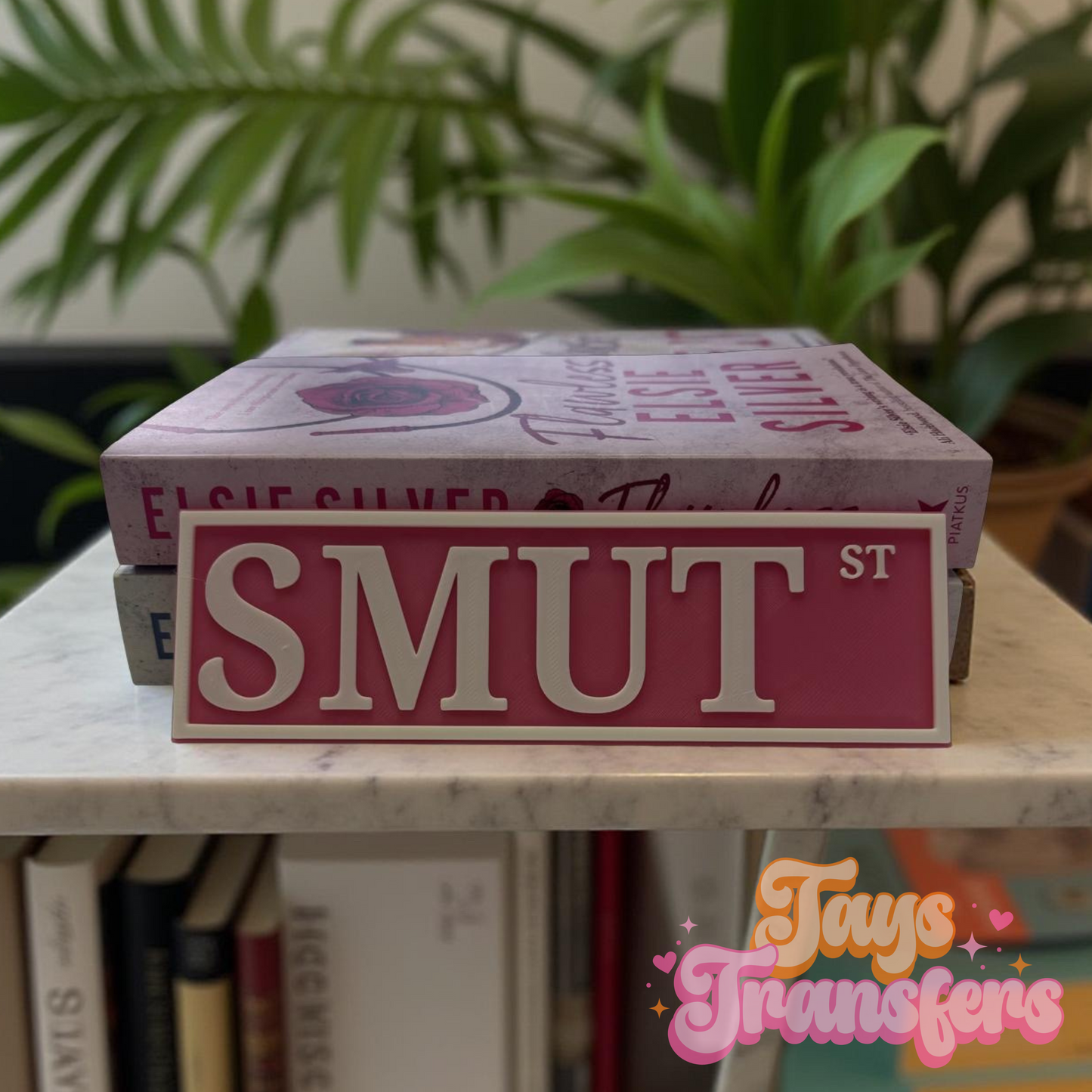 Smut St • Smut Ave - Bookshelf Sign