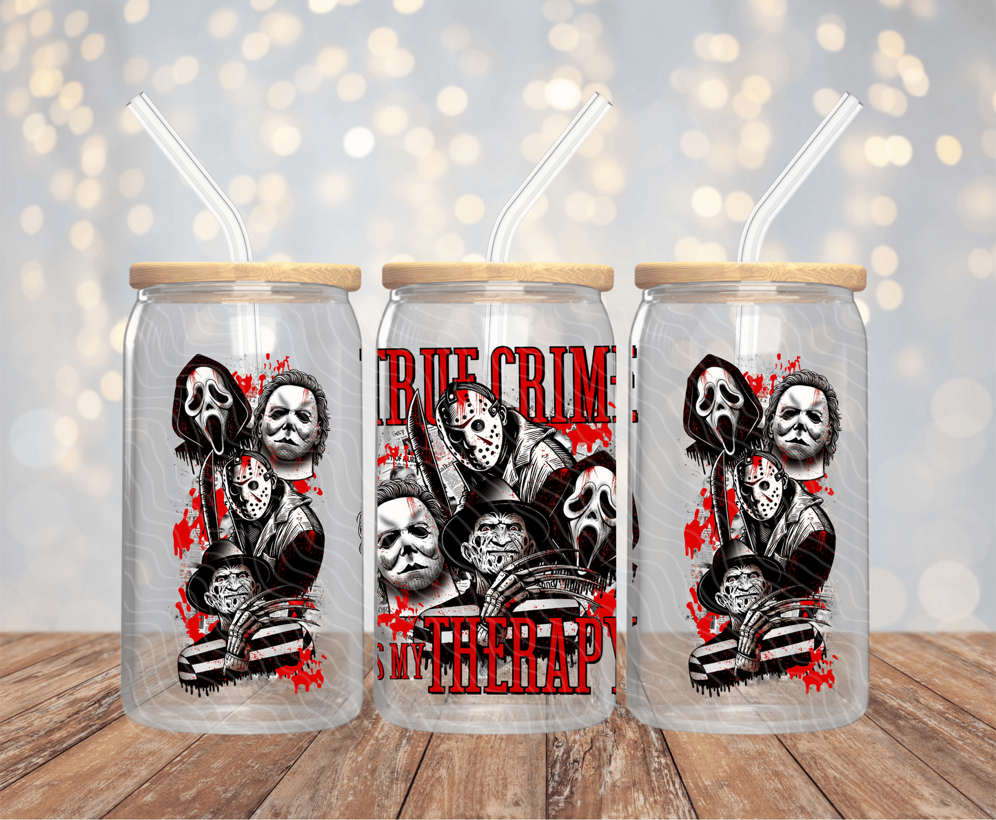 True Crime Is My Therapy - 16OZ UV DTF Wrap