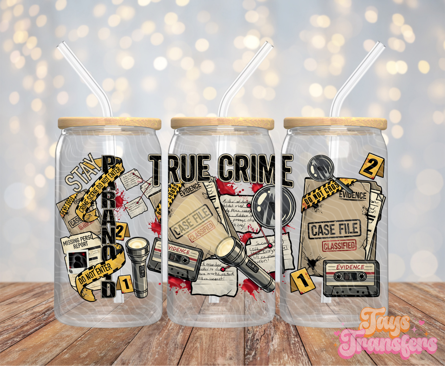 True Crime - 16OZ UV DTF Wrap