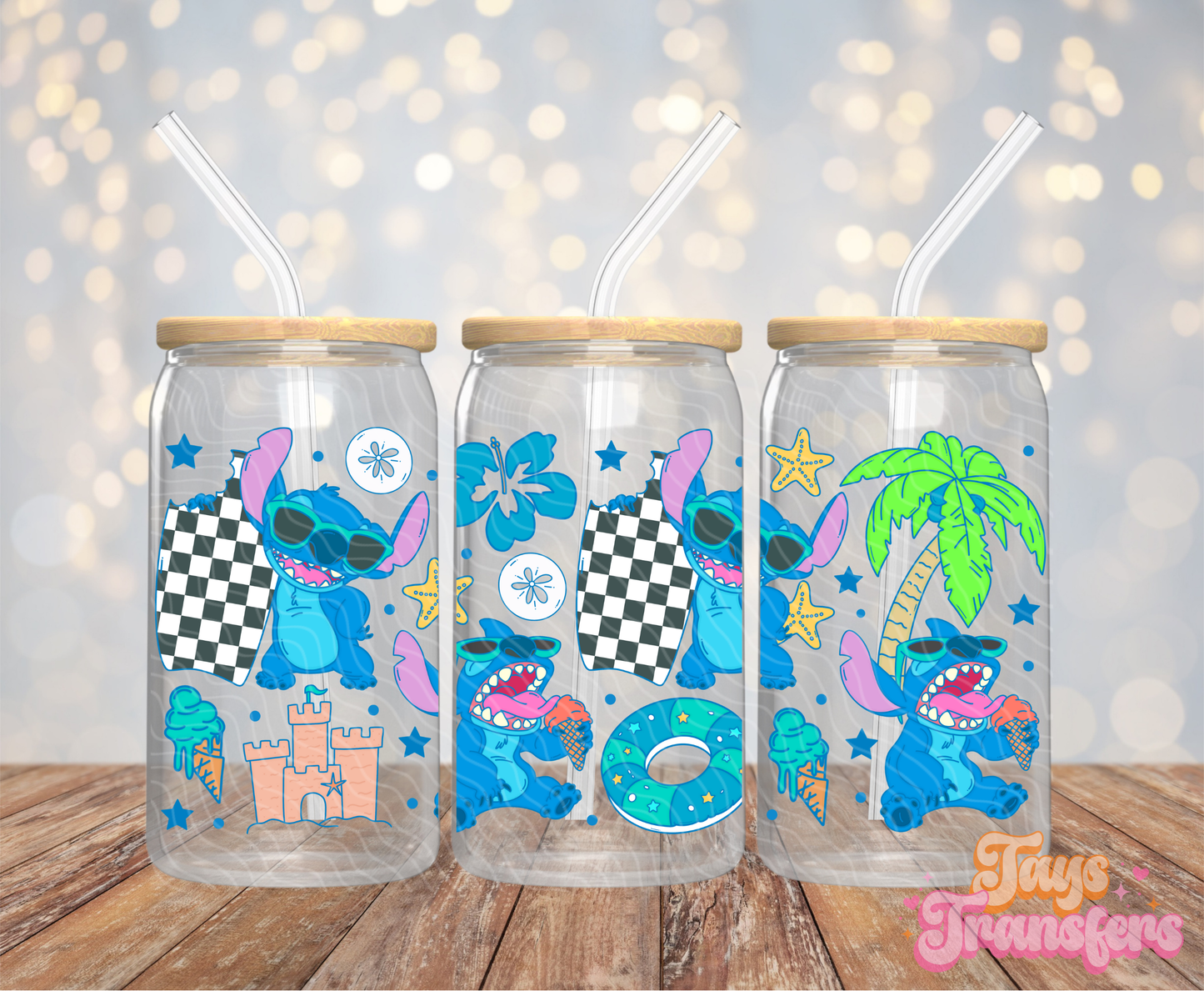 Summer Blue Guy - 16OZ UV DTF Wrap