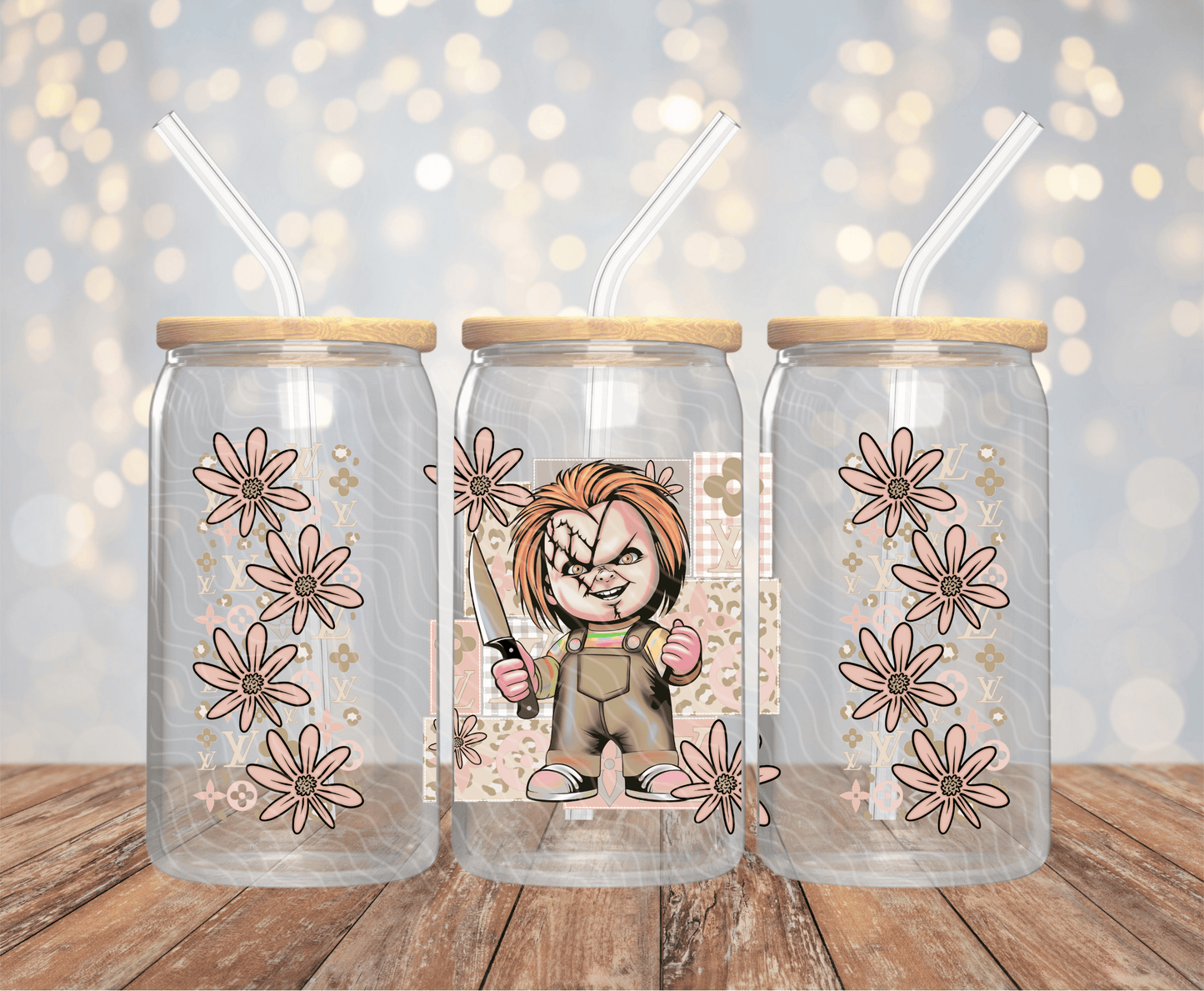 Chucky Floral - 16OZ UV DTF Wrap