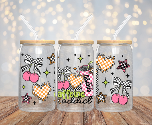 Caffeine Addict - 16OZ UV DTF Wrap