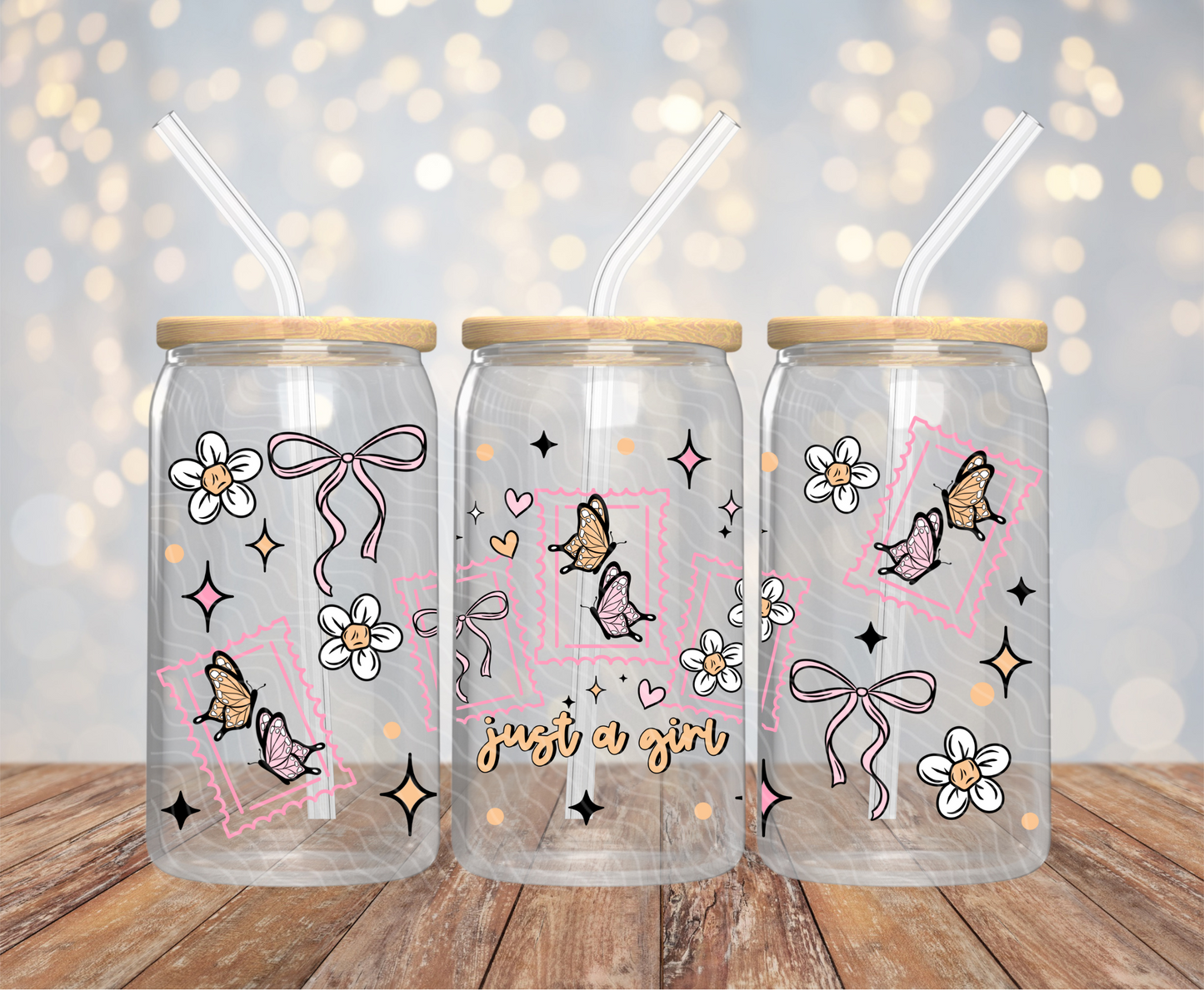 Just A Girl Stamps - 16OZ UV DTF Wrap
