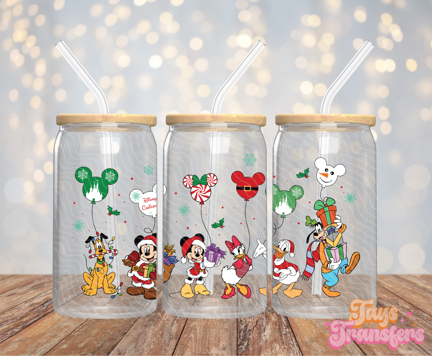 Mouse & Friends Balloons - 16OZ UV DTF Wrap