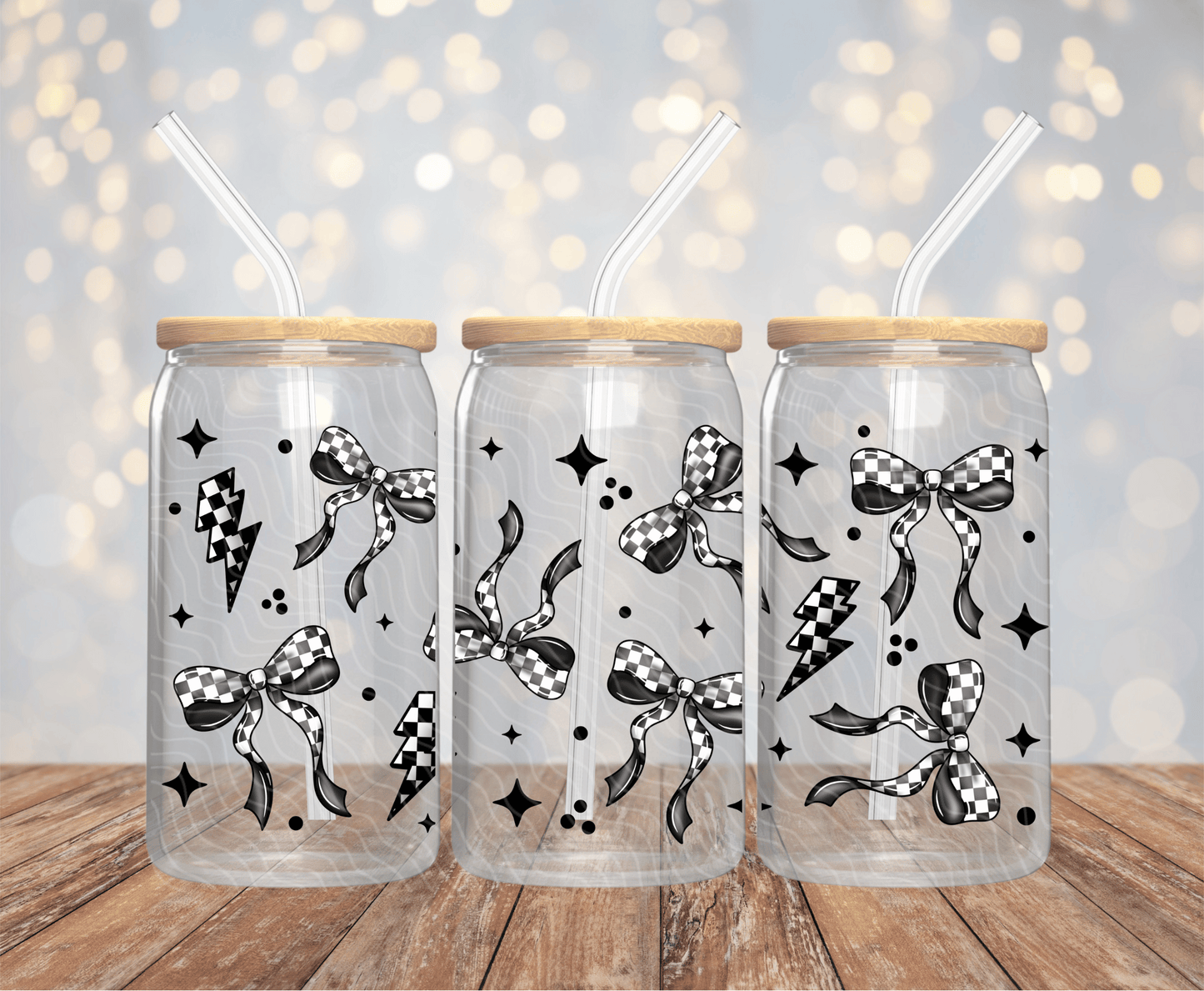 Checker Coquettes - 16OZ UV DTF Wrap