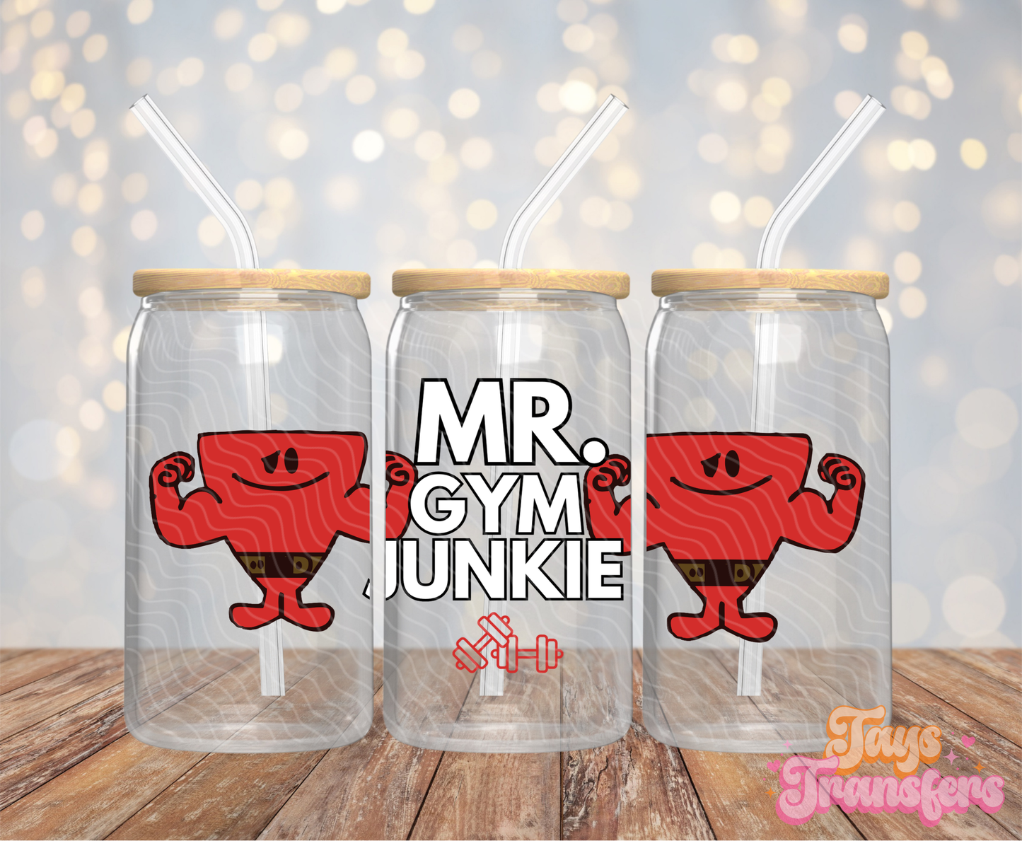 Gym Junkie - 16OZ UV DTF Wrap