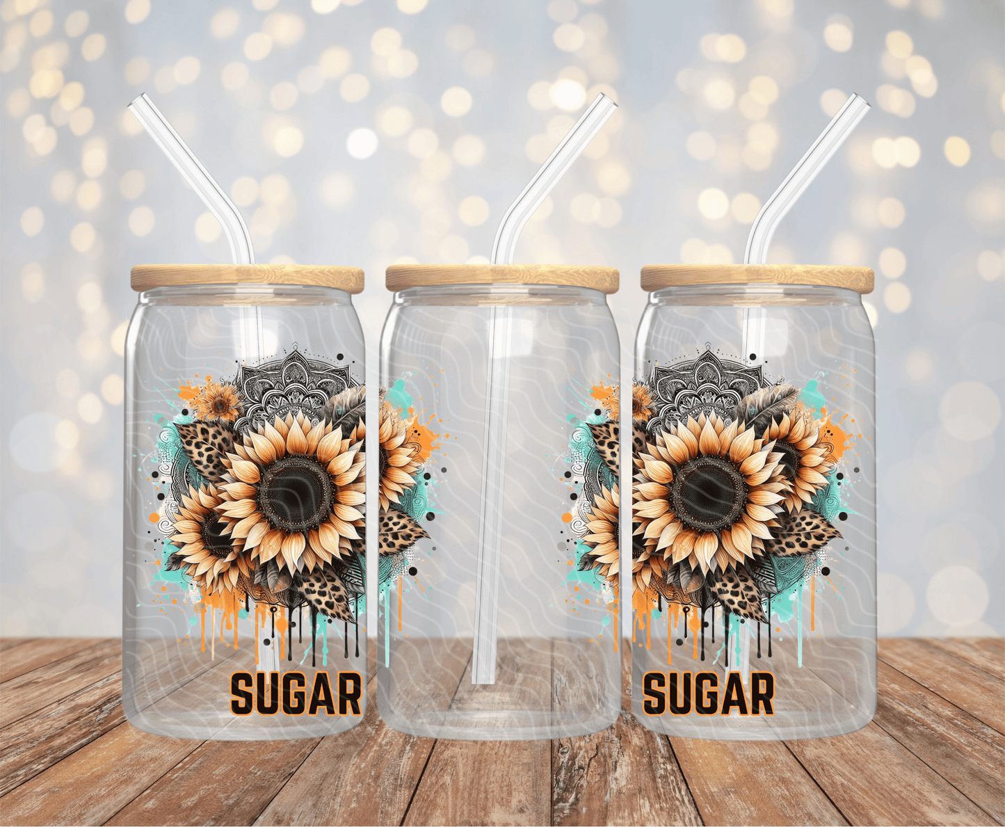 Sunflower Sugar - 16OZ UV DTF Wrap