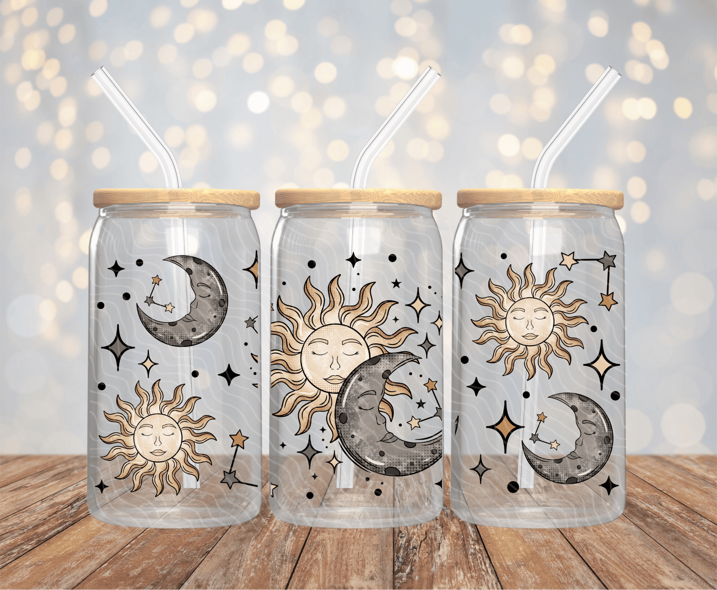 Sun & Moon - 16OZ UV DTF Wrap