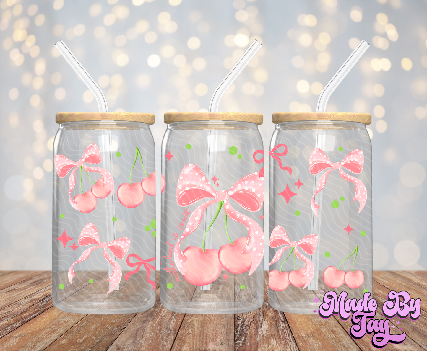 Motherhood Is Sweet - 16OZ UV DTF Wrap