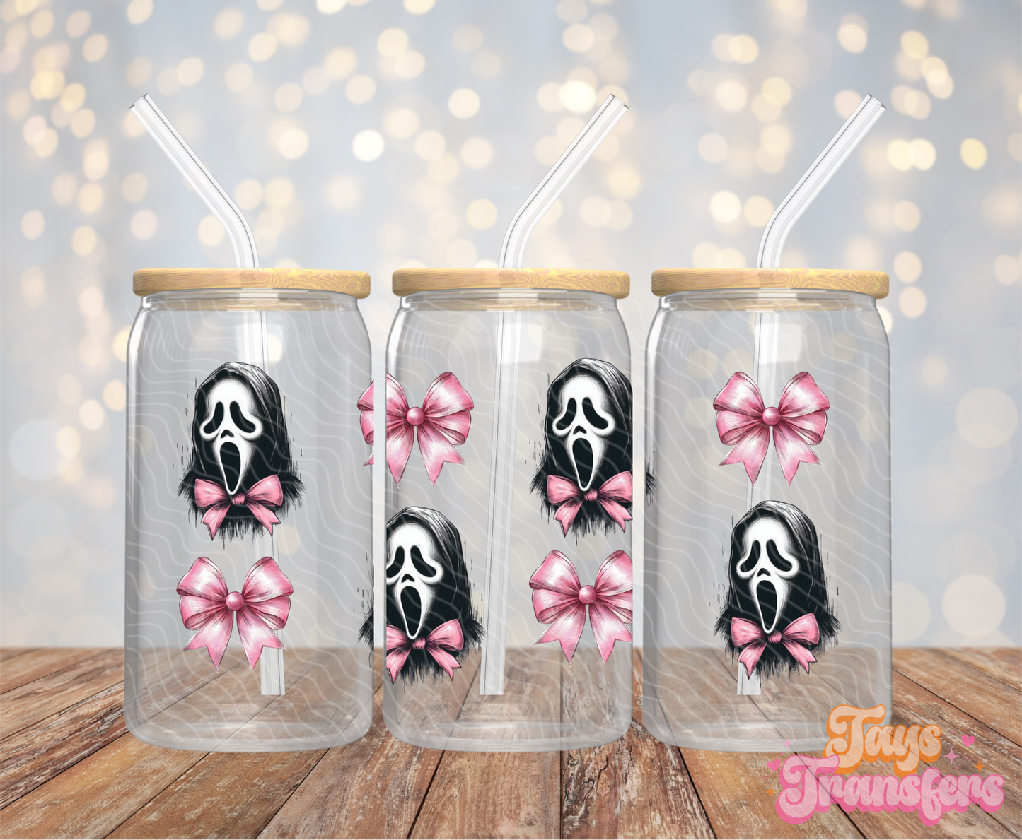 Ghost Bows - 16OZ UV DTF Wrap