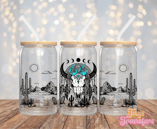 Cow Skull - 16OZ UV DTF Wrap