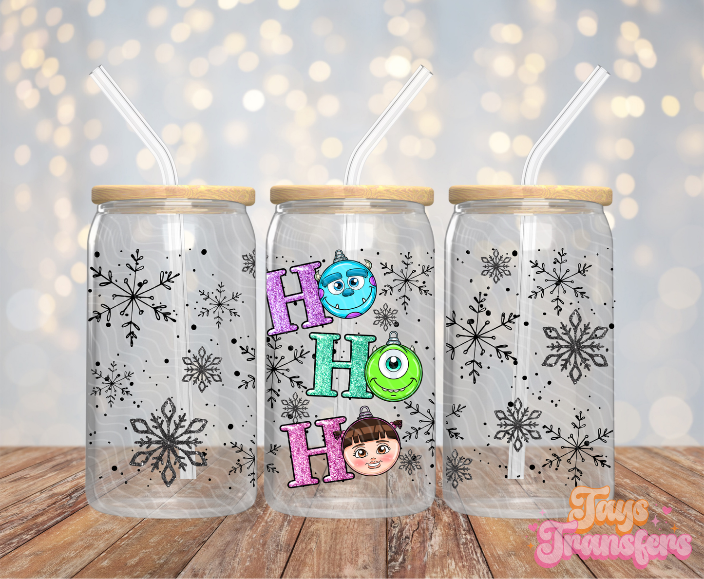 Monsters Ho Ho Ho - 16OZ UV DTF Wrap