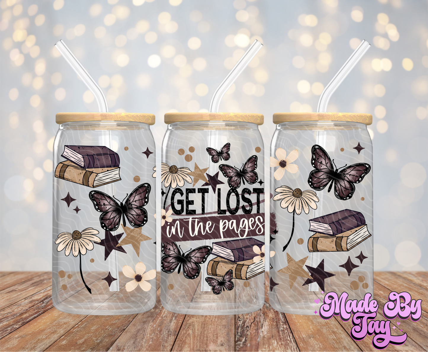 Get Lost In The Pages - 16OZ UV DTF Wrap