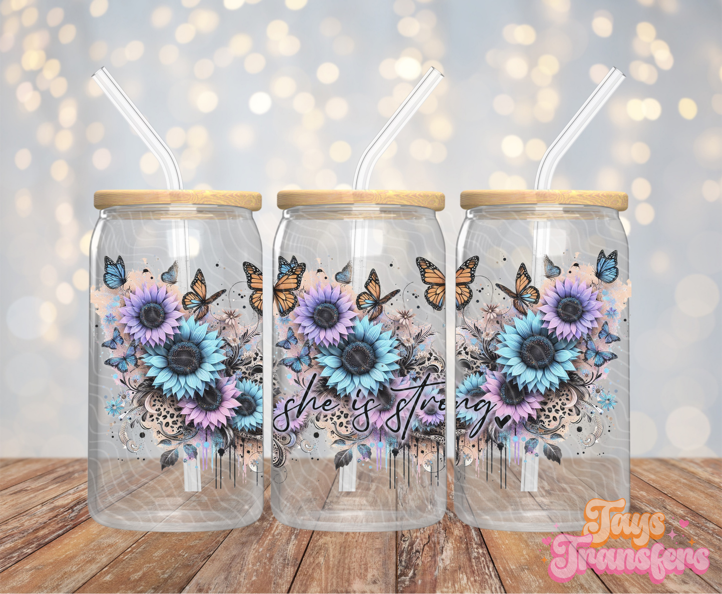 She Is Strong - 16OZ UV DTF Wrap