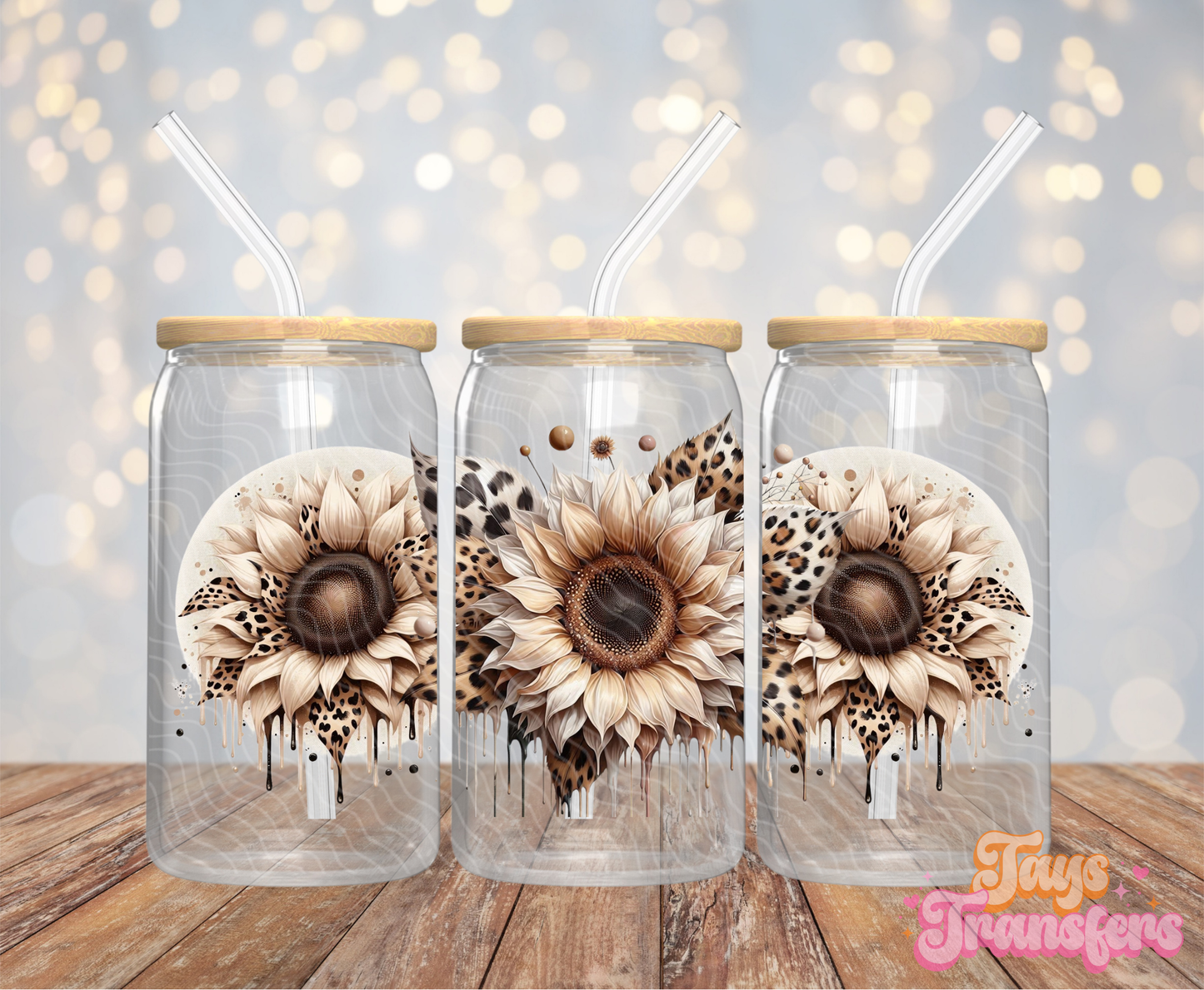 Boho Sunflower - 16OZ UV DTF Wrap