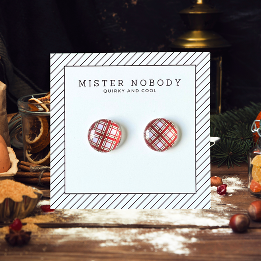 Plaid - Stud Earrings