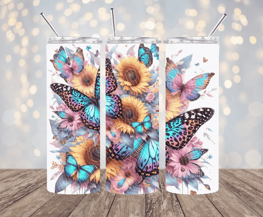 Butterfly Floral - 20oz Sublimation Tumbler