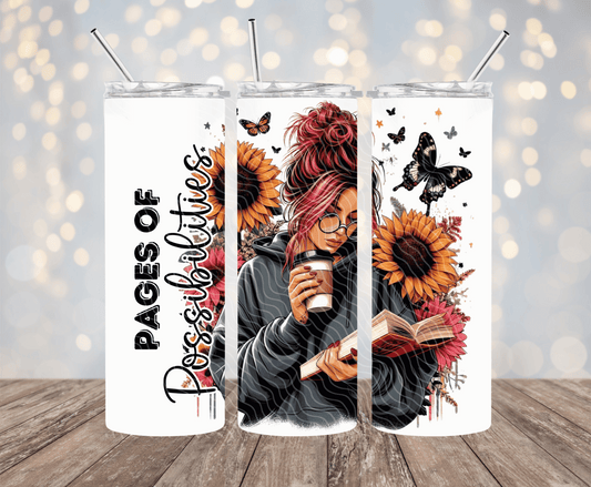 Pages Of Possibilities - 20oz Sublimation Tumbler