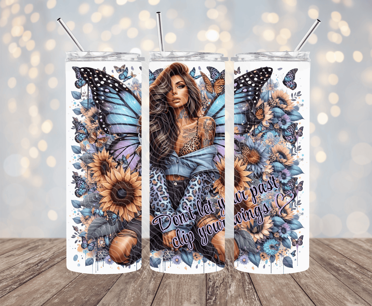 Don't Let Your Past Clip Your Wings - 20oz Sublimation Tumbler